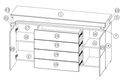 Cadillac Oak Effect and White Gloss Sideboard with LED Lighting: Two Doors, Four Drawers - UK Luxury Furniture